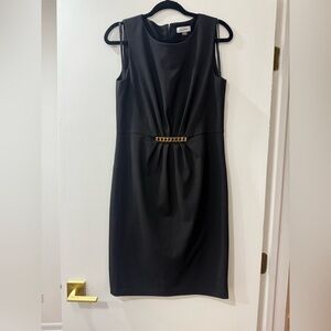 Calvin Klein Black Dress with Gold Detail
